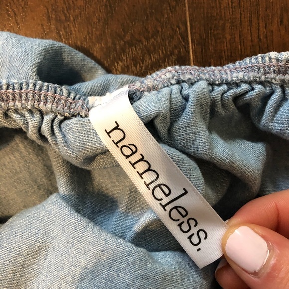 Off the shoulder denim top - Picture 2 of 2